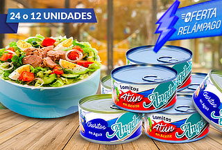 Pack 24 o 12 Latas de Atún Angelmo en Lomito a Elección