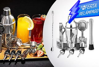 Cuarentena en Casa ! Kit Coctelera metálica 12 piezas