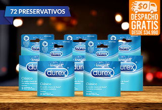 Pack de 72 preservativos durex Clasico