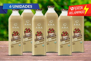 Pack de 6 Jugos Ama Orgánico 1 Litro Manzana Kiwi