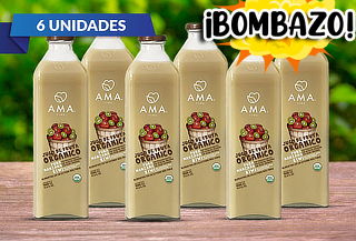 Pack de 6 Jugos Ama Orgánico 1 Litro Manzana Kiwi