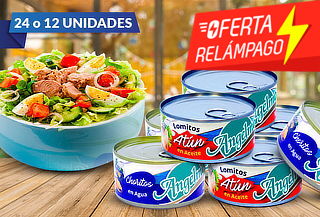 Pack 24 o 12 Latas de Atún Angelmo en Lomito a Elección