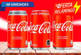 Pack de 48 o 24 Latas de Coca-Cola 350 cc a elección