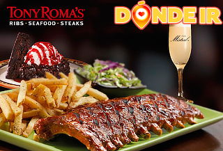 Tony Roma's! Menú Premium para 2 Personas