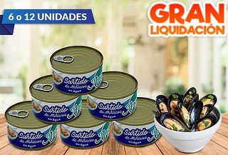 Pack de 6 o 12 Surtido de Mariscos Angelmo  190 gramos