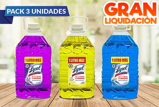 Pack de 3 Lysol Diluible de 5 Litros