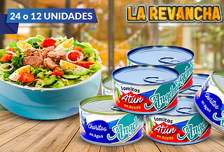 Pack 24 o 12 Latas de Atún Angelmo en Lomito a Elección