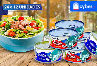 Pack 24 o 12 Latas de Atún Angelmo en Lomito a Elección