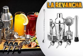Kit Coctelera metálica 12 piezas
