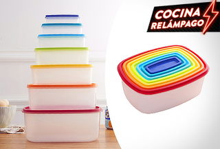 Pack de 7 contenedores de colores 