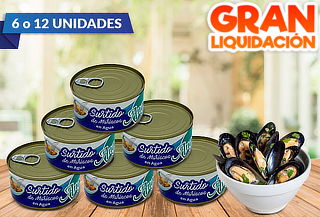 Pack de 6 o 12 Surtido de Mariscos Angelmo 190 gramos
