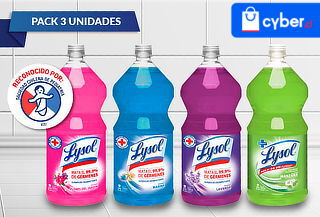 Pack 3 Lysol Diluible 1.8 Lt. Aroma a elección