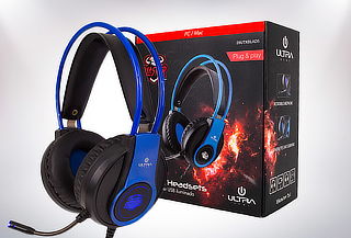 Audifono Gamer 3,5 Iluminado, Marca Ultra