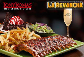 Tony Roma's! Menú Premium para 2 Personas