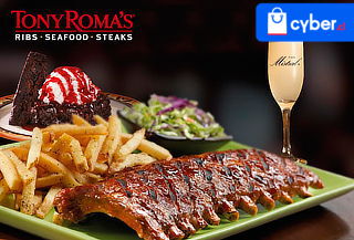 Tony Roma's! Menú Premium para 2 Personas