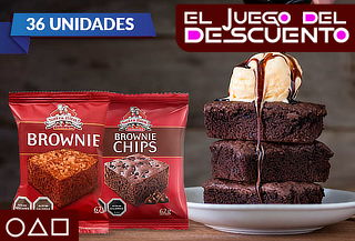 36 Brownie Chips Chocolate Nutra Bien