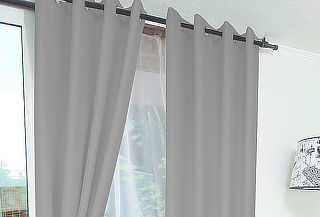 Combo Paños Cortinas + Velos Rústico Argollas 8 Piezas