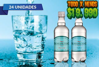 24 Botellas de Agua Purificada Benedictino 500 cc