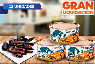 Pack de 12 Choritos Angelmo Aceite o Agua