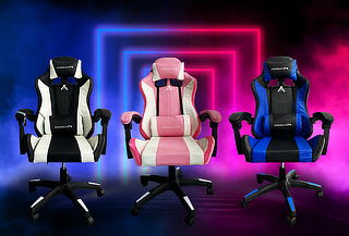 Silla Gamer RGB con luces led y masajeador lumbar 