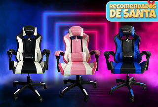 Silla Gamer RGB con luces led y masajeador lumbar 