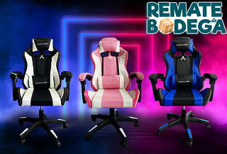 Silla Gamer RGB con luces led y masajeador lumbar 