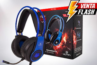 Audifono Gamer 3,5 Iluminado, Marca Ultra