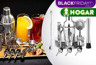 Kit Coctelera metálica 12 piezas