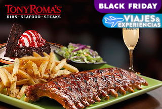 Tony Roma's! Menú Premium para 2 Personas