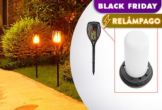 Estaca Antorcha Farol Solar Led Jardin