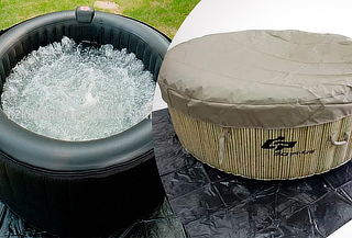 Jacuzzi spa inflable con sistema de burbujeo