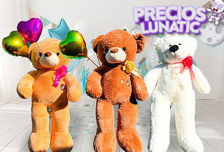 Oso Ambrosito de 1.50 + 2 Globos Grandes + Tarjeta