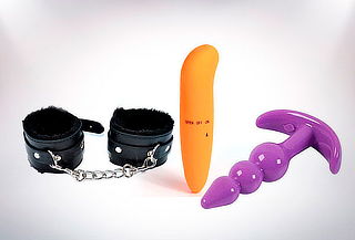 Pack Esposas Sujeción + Plug Anal + Minivibrador + Antifaz