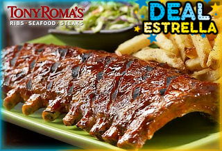 Tony Romas! Menú Para 2 Personas