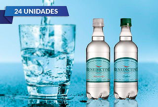 24 Botellas de Agua Purificada Benedictino con  Gas 500 cc 