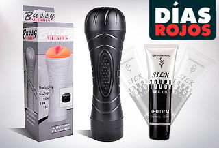 Vagina Masturbadora con Vibración + Lubricante de 100 ML
