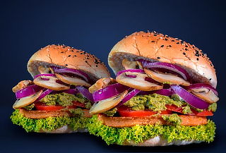 2 Súper Hamburguesas Vegetarianas Nueva Realidad 