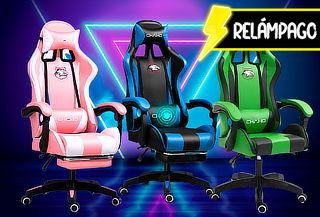 Silla Gamer con Reposapiés, color a elección