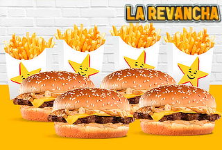 4x4 Boss Burger de 100 Gr. C/U en Todos Los Carl's Jr.