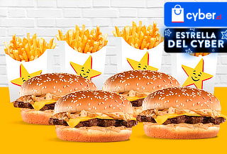 4x4 Boss Burger de 100 Gr. C/U en Todos Los Carl's Jr.