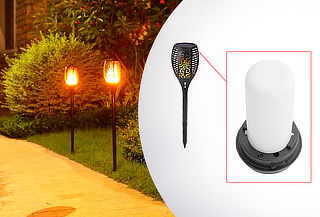 Estaca Antorcha Farol Solar Led Jardin