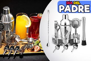 Para Papá Kit Coctelera metálica 12 piezas