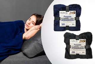 ¡SIN FRÍO! Frazada Flannel Polar Lisa, Marca Doral