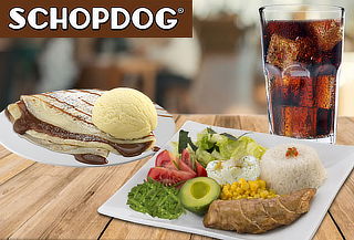 Almuerzo Gourmet en Schopdog+ Bebida + Postre. 3 Opciones