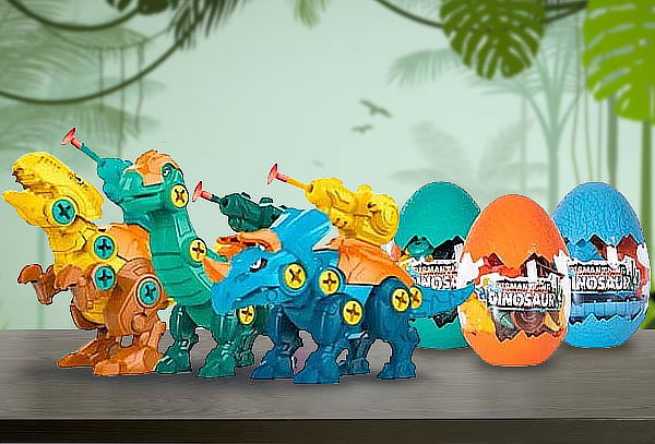 Juego Didáctico Pack 3 Huevos Dinosaurios Armable Cuponatic