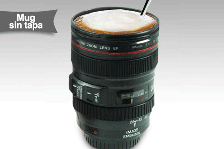 ¡Haz que tus desayunos sean más hipster! Paga desde $3.990 en vez de $9.990 por mug lente cámara.