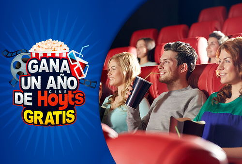 ¡Paga $0 y gana 1 año de película en CineHoyts!