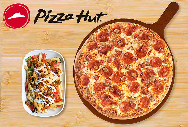 Pizza Hut: Pizza Familiar 3 ing.+ Papa Suprema Simple