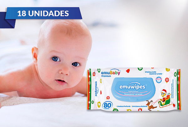 Pack 18 Paquetes Emuwipes® Premium 80 Hojas