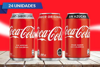 Pack 24 Latas Coca-Cola 350 cc a Elección